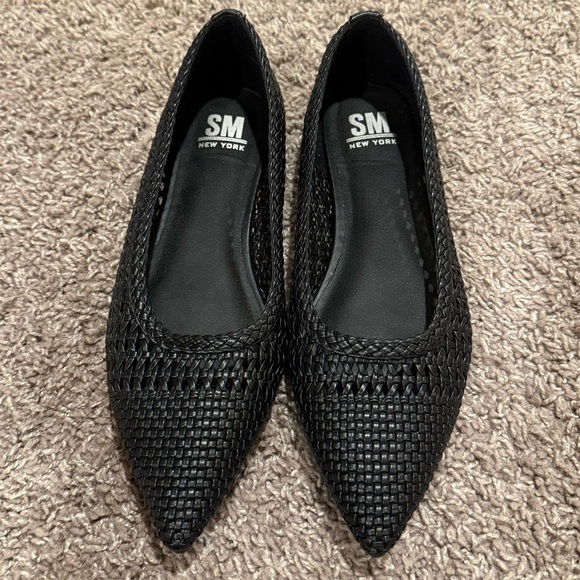 SM New York Shoes - New SM New York Ballet Flats in Black Women’s Pinted Tie Woven , size 9